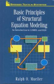 Cover of: Basic Principles of Structural Equation Modeling : An Introduction to Lisrel and Eqs (Springer Texts in Statistics)