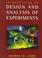 Cover of: Introduction to design and analysis of experiments