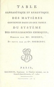 Cover of: Systême des connaissances chimiques by Antoine François de Fourcroy