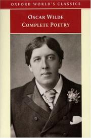 Cover of: Complete Poetry (Oxford World's Classics) by Oscar Wilde