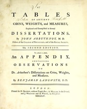 Cover of: Tables of antient coins, weights, and measures