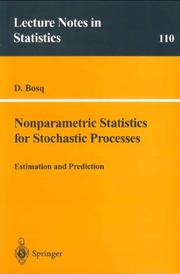 Cover of: Nonparametric statistics for stochastic processes by Denis Bosq, Denis Bosq