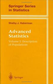 Cover of: Advanced statistics