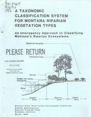Cover of: A taxonomic classification system for Montana riparian vegetation types by Ronald F. Batchelor