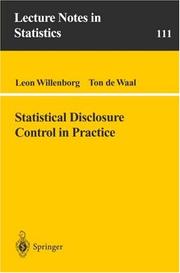 Cover of: Statistical disclosure control in practice