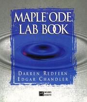 Cover of: Maple O.D.E. lab book