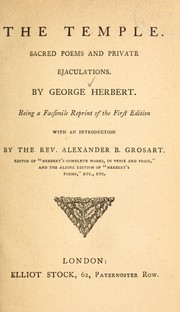Cover of: The temple by George Herbert