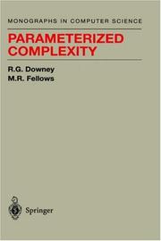 Cover of: Parameterized complexity by R. G. Downey