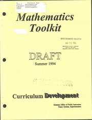 Cover of: Toolkit for mathematics curriculum development