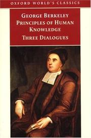 Cover of: Principles of Human Knowledge and Three Dialogues (Oxford World's Classics)