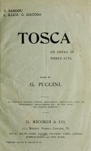 Cover of: Tosca by Giacomo Puccini
