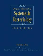 Cover of: Bergey's Manual of Systematic Bacteriology, Vol. 2 (Parts A, B & C; Three-Volume Set)