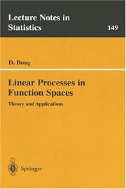 Cover of: Linear Processes in Function Spaces | D. Bosq