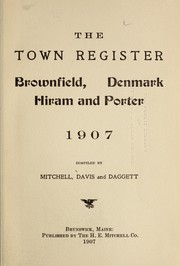 Cover of: The town register, 1907 by Mitchell, H. E.