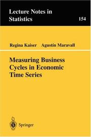 Cover of: Measuring Business Cycles in Economic Time Series (Lecture Notes in Statistics)