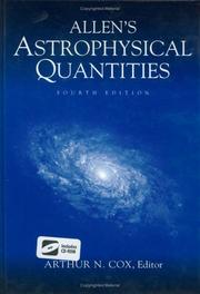 Cover of: Allen's Astrophysical Quantities by Arthur N. Cox