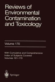 Cover of: Reviews of Environmental Contamination and Toxicology / Volume 170 (Reviews of Environmental Contamination and Toxicology)