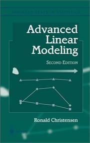 Cover of: Advanced Linear Modeling