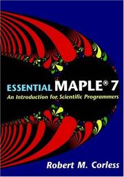 Cover of: Essential Maple 7 | Robert M. Corless