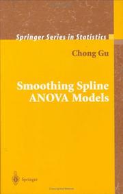 Cover of: Smoothing Spline ANOVA Models by Chong Gu