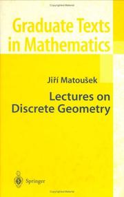 Cover of: Lectures on Discrete Geometry by Jiří Matoušek