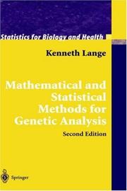 Cover of: Mathematical and statistical methods for genetic analysis by Kenneth Lange