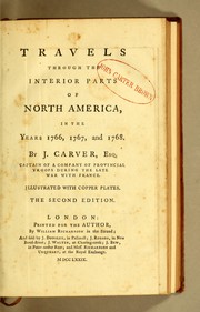 Cover of: Travels through the interior parts of North America, in the years 1766, 1767, and 1798.