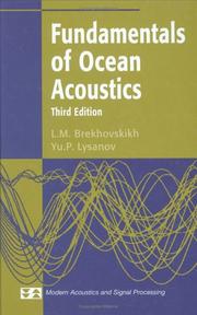 Cover of: Fundamentals of ocean acoustics by L. M. Brekhovskikh