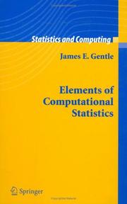 Cover of: Elements of Computational Statistics by James E. Gentle