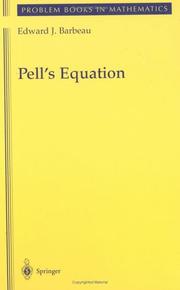 Pell's Equation by Edward J. Barbeau