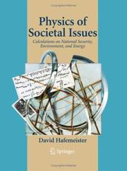 Cover of: Physics of societal issues by David W. Hafemeister