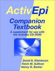 Cover of: ActivEpi Companion Textbook by David G. Kleinbaum, Nancy Nichols Barker, Kevin M. Sullivan