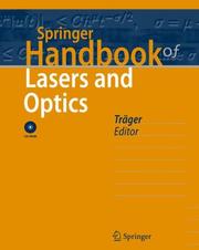 Cover of: Springer Handbook of Lasers and Optics by Frank Träger