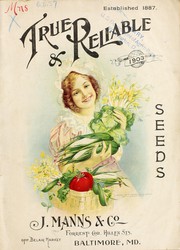 True & reliable seeds 1903 seeds by J. Manns & Co