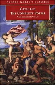 Cover of: Catullus by Gaius Valerius Catullus, Guy Lee