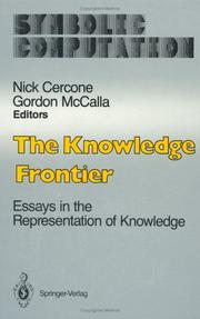 Cover of: The Knowledge Frontier: Essays in the Representation of Knowledge (Symbolic Computation / Artificial Intelligence)