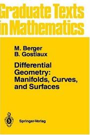 Cover of: Differential Geometry: Manifolds, Curves, and Surfaces (Graduate Texts in Mathematics)