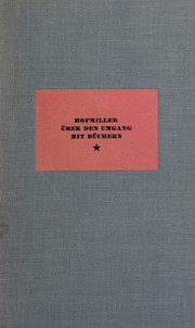 Cover of: Über den Umgang mit Büchern