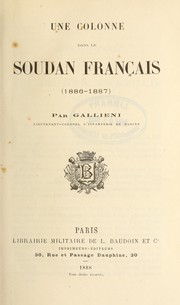 Cover of: Une colonne dans le Soudan français (1886-1887)