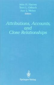 Cover of: Attributions, accounts, and close relationships