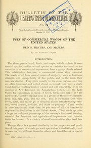 Cover of: Uses of commercial woods of the United States: beech, birches, and maples