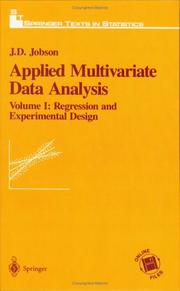 Cover of: Applied multivariate data analysis by J. D. Jobson