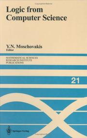 Cover of: Logic from Computer Science: Proceedings of a Workshop Held Nov 13-17, 1989 (Mathematical Sciences Research Institute Publications)