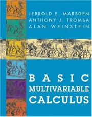 Cover of: Basic Multivariable Calculus by Jerrold E. Marsden, Anthony J. Tromba, Alan Weinstein