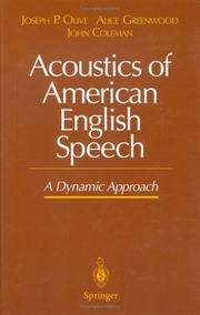 Cover of: Acoustics of American English speech: a dynamic approach