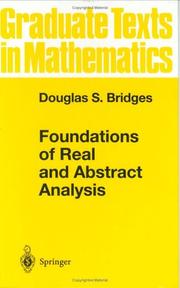 Cover of: Foundations of real and abstract analysis
