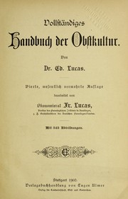Cover of: Vollständiges Handbuch der Obstkultur