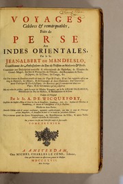 Cover of: Voyages celebres & remarquables, faits de Perse aux Indes Orientales by Johann Albrecht von Mandelslo