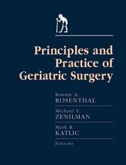 Principles and practice of geriatric surgery by Michael E. Zenilman