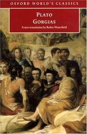 Cover of: Gorgias (Oxford World's Classics) by Πλάτων